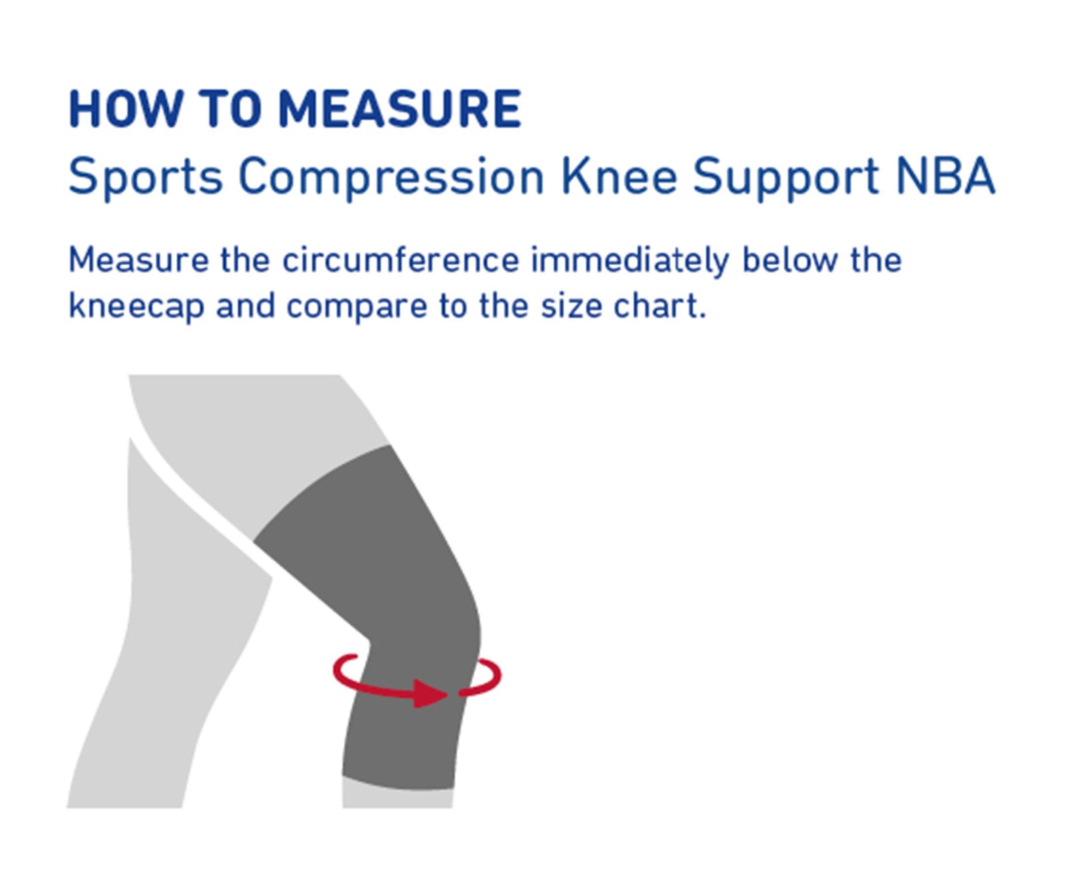 Bauerfeind Bauerfeind Sports Compression Knee Support NBA - Lightweight Design with Gripping Zones for Basketball Knee Pain Relief & Performance with Team Designs (Black, S)