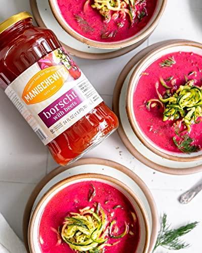 Manischewitz Manischewitz Borscht with Beets 24 Oz (Pack of 2) Tasty & Refreshing, Kosher for Passover