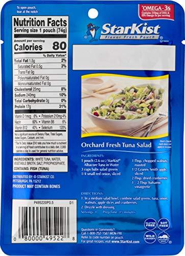 StarKist StarKist Albacore White Tuna in Water - 2.6 oz Pouch (Pack of 12)