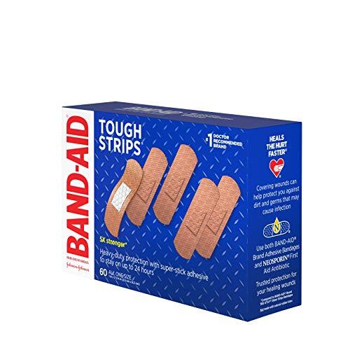 Band-Aid Band-Aid Brand Tough Strips Adhesive Bandage for Minor Cuts & Scrapes, All One Size, 60 ct