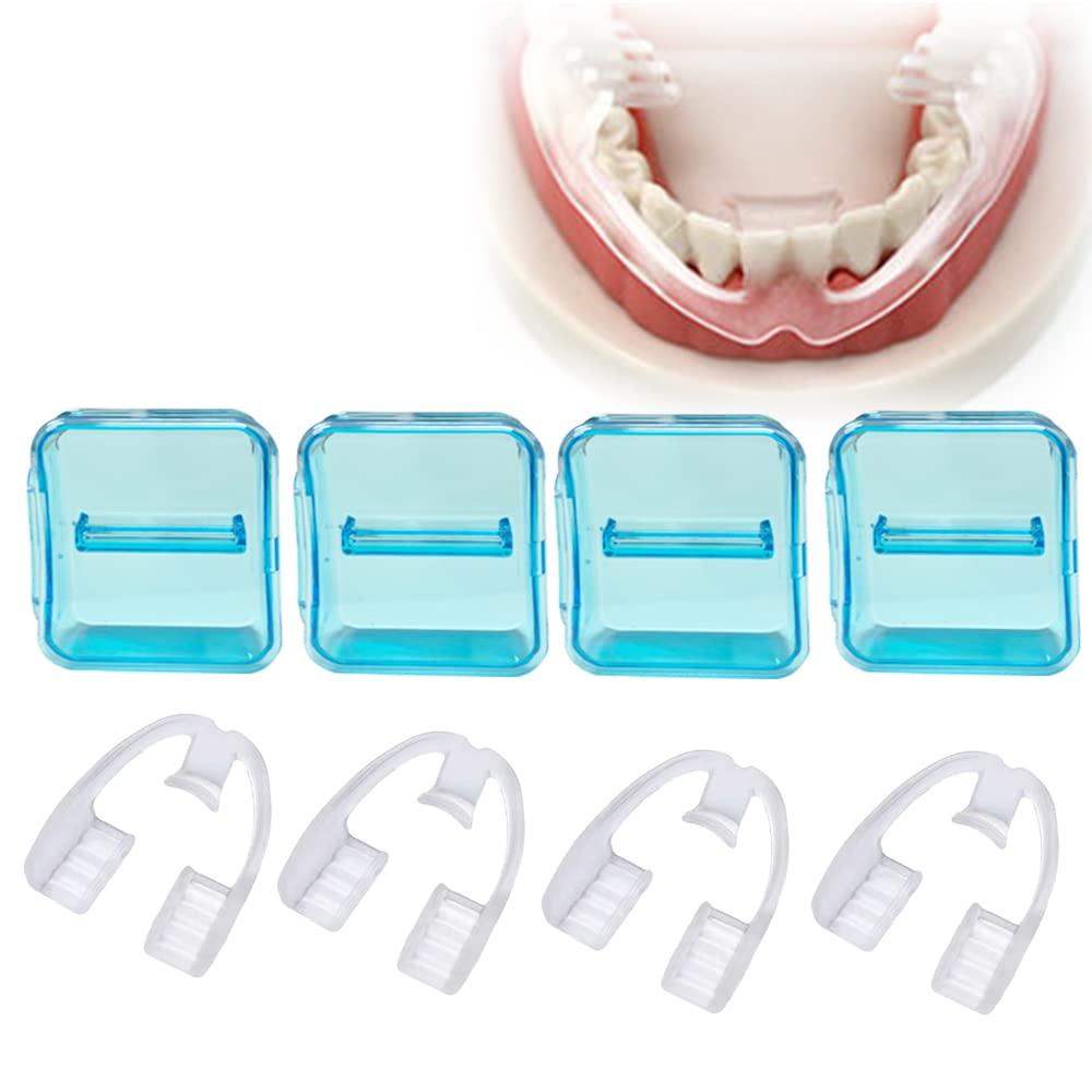 Hain Mouth Guards for Teeth Grinding, Dental Night Protector for Bruxism Clenching, Tmj, Snoring, No Color Additive,Custom Fit (4pcs)