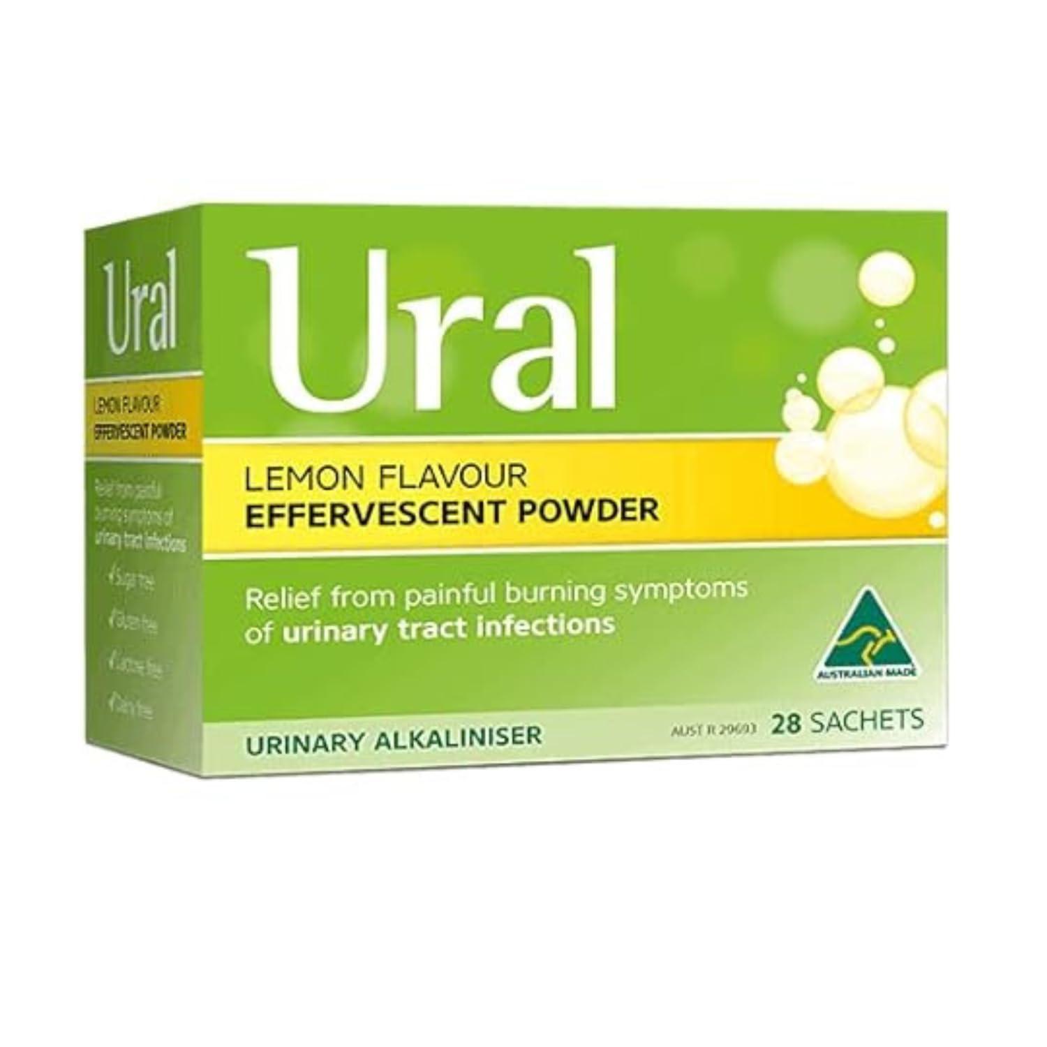 Ural Ural Effervescent Powder 4G * 28 Sachets Urinary Alkalinizer Cystitis Relief