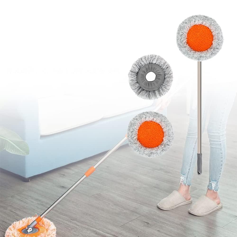 Drkicsy 360 Rotatable Adjustable Cleaning Mop, Extendable Wall Cleaning Mop with Long Handle, Multifunctional Dust Mops Household Rotating Mop for Wall Ceiling Window Floor (Grey, 55-110CM)