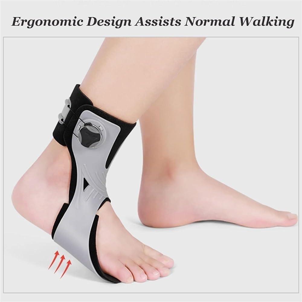 QIUFANGM Ankle Orthosis Splint Support, Drop Foot Brace Orthosis, Adjustable Straps Foot Drop Foot Nerve Injury Rehabilitation Training for Hemiplegia Stroke Shoes Walking ( Color : Left , Size : X Large )