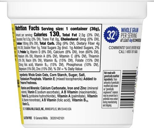 Cheerios Original Cheerios Heart Healthy Cereal Cup, 1.3 OZ Single Serve Cereal Cup