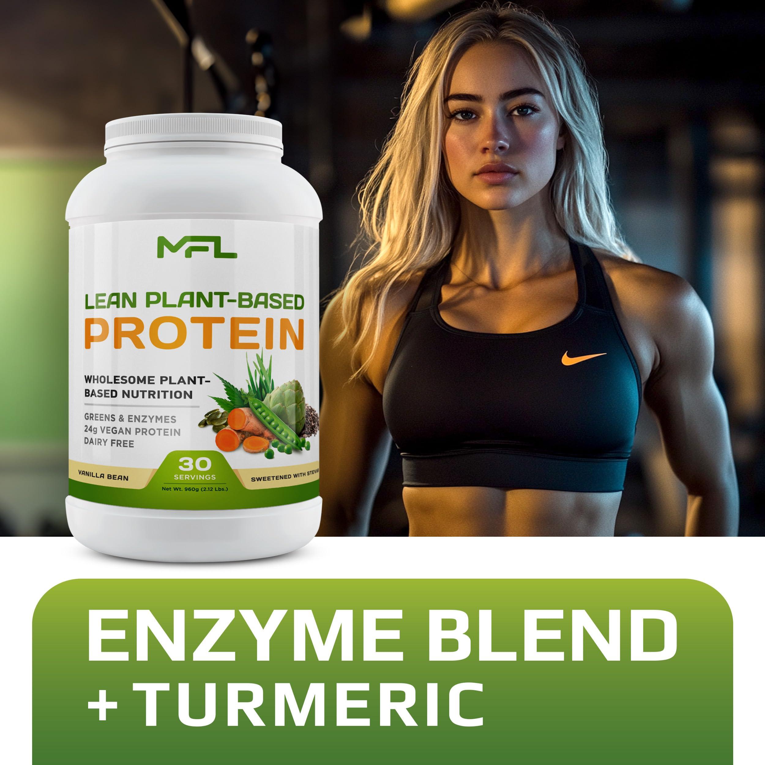 MUSCLE FOOD LABS MUSCLE FOOD LABS MFL Vegan, Plant-Based Protein Powder l Gluten Free l Non Dairy l Non GMO l Lactose Free lKeto-Friendly |2.12 lbs (Vanilla Bean)