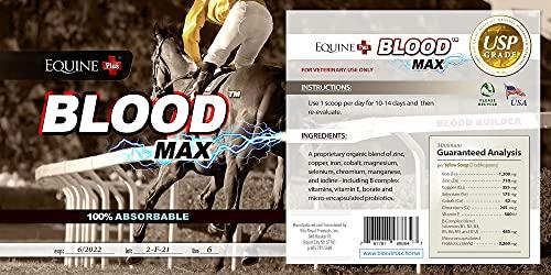 Blood Max Blood Max (3 lbs.) - Performance Red Blood Cell Health Builder for Horses - 100% Absorbable Iron, Copper, Zinc & B Complex Vitamins