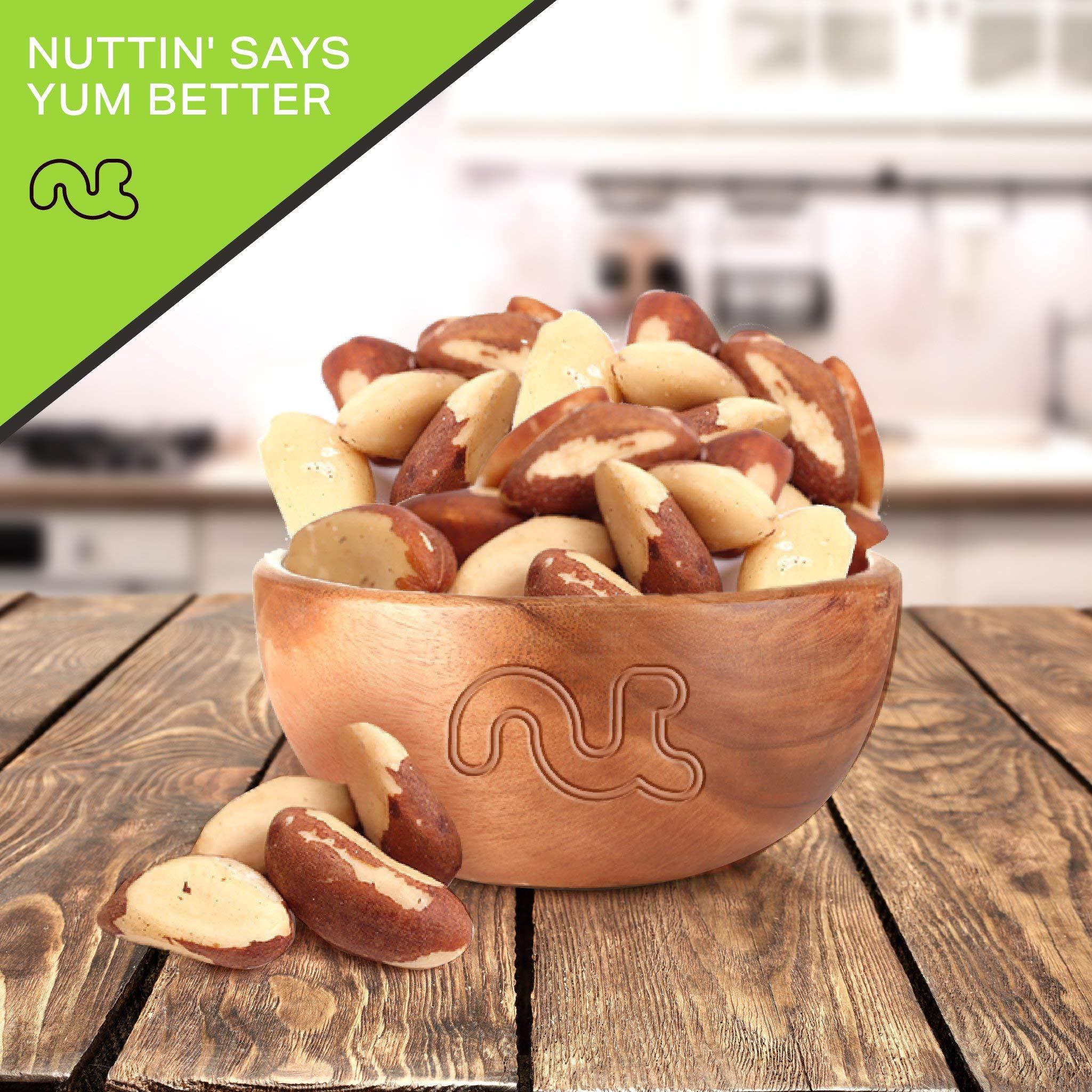 Nut Cravings NUT CRAVINGS - Brazil Nuts Roasted & Unsalted - No Shell, Whole (16oz - 1 LB) Bulk Nuts Packed Fresh in Resealable Bag - Healthy Protein Food Snack, All Natural, Keto Friendly, Vegan, Kosher