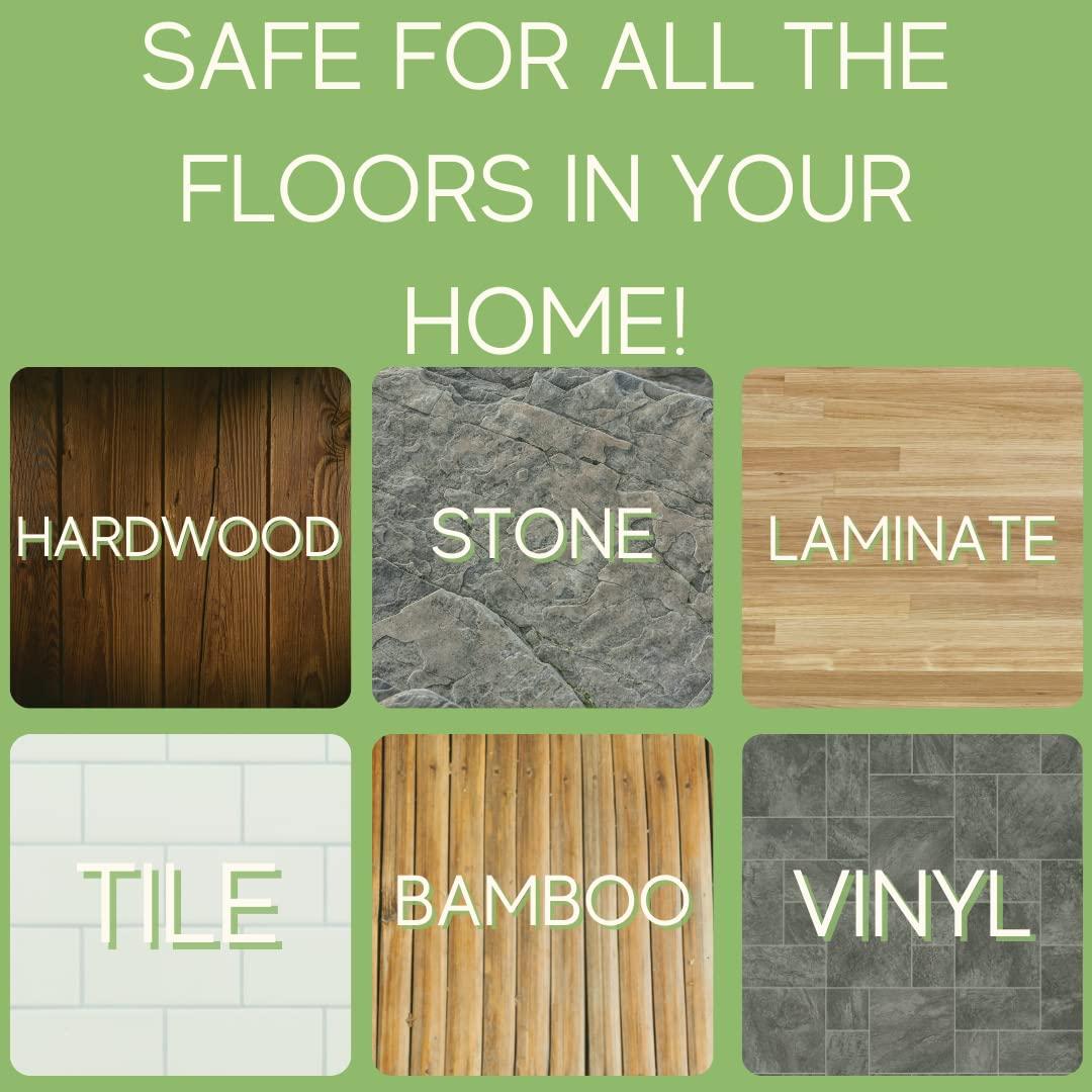 Clean Castle Mops for Floor Cleaning - Dual Action Microfiber Mop for Swiffer WetJet - Wet/Dry Dust Mop for Hardwood Floors - Reusable, Machine Washable, Eco-Friendly, 4 Pack