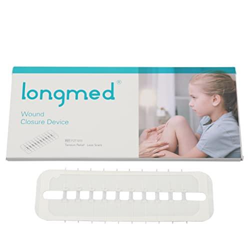 Longmed Longmed Emergency Wound Closures 7.76x2.36 Inch Adhesive Bandages Zip Sutures Butterfly Bandages for C-Section,Keloid, Post Surgery