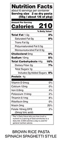 Tinkyada Tinkyada Brown Rice Spinach Spaghetti Pasta, 12 Oz