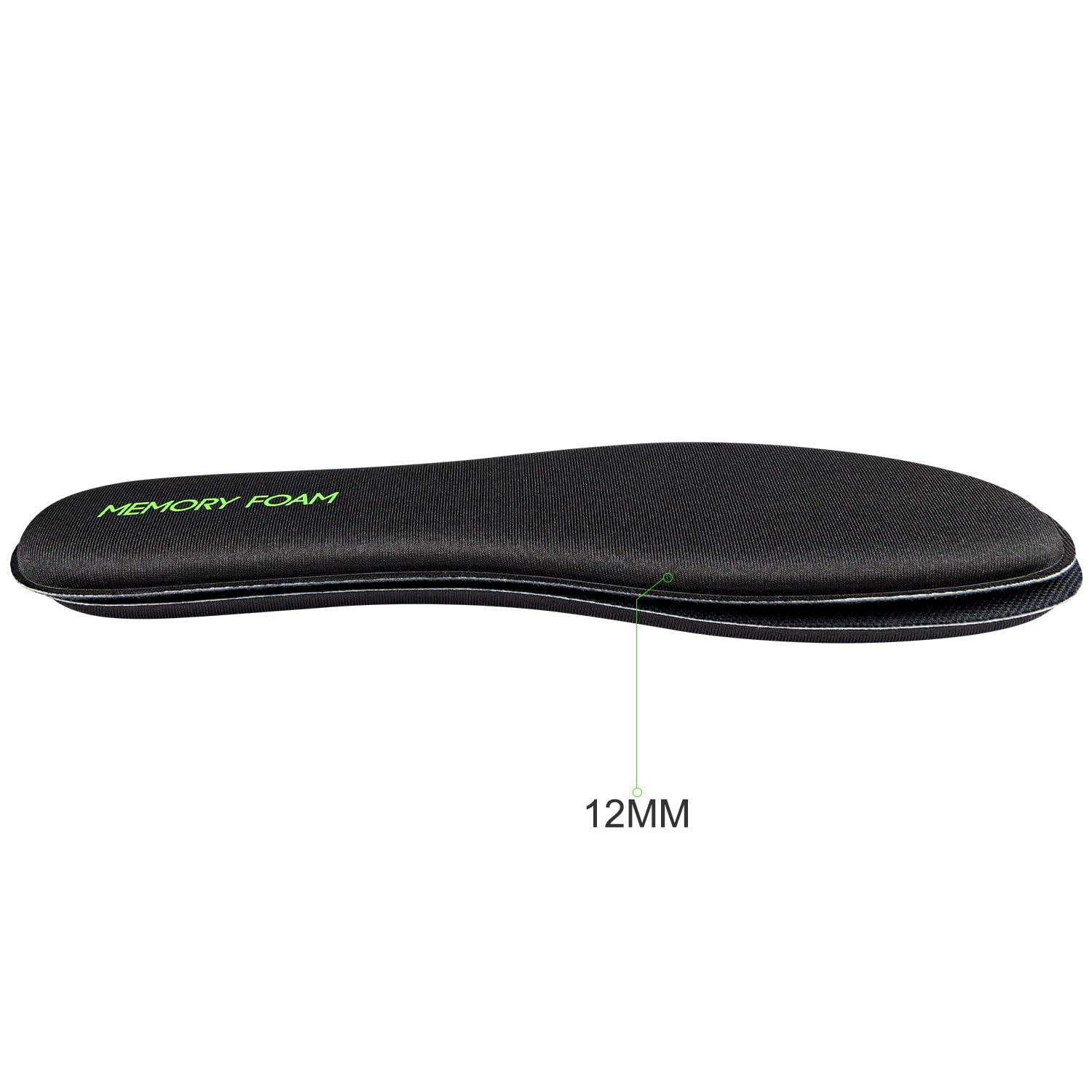 Endoto Memory Foam Insoles for Skechers Shoes, Replacement Inserts for Sneakers, Cushioned Inner Soles for Comfort and Foot Pain Relief(Color:Black,Size:US Men9-EU42)