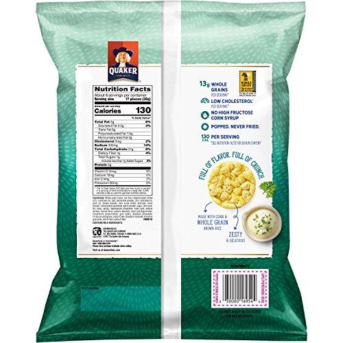Quaker Quaker Rice Crisps, Gluten Free, Buttermilk Ranch, 6.06oz Bags, 6 Pack