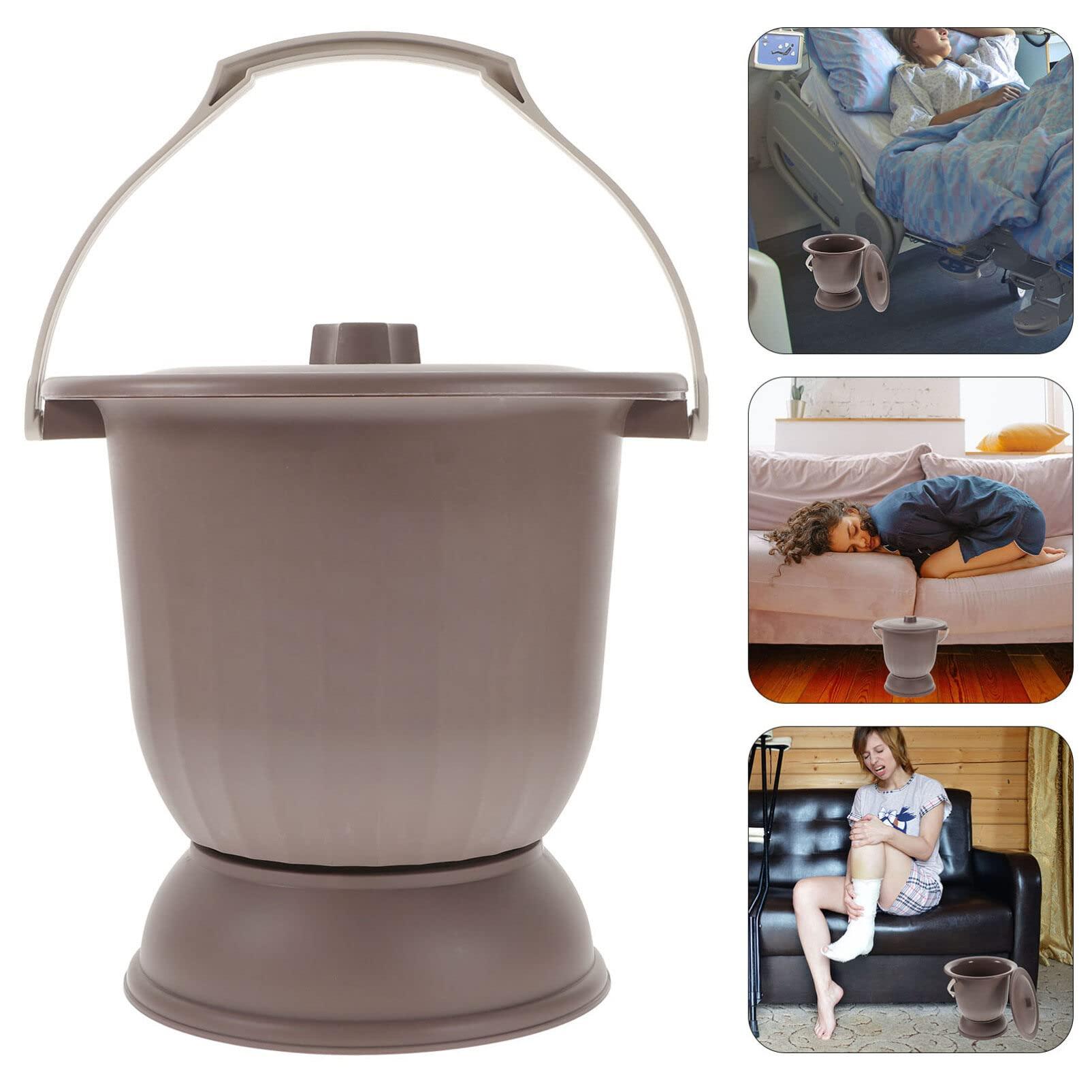 Ipetboom Ipetboom Spittoon Bedroom Urinal Elderly Pee Pot Chamber Pot Portable Toilet for Adults Urinal Toilet Urinal Pregnancy Woman Plastic Camping Supplies