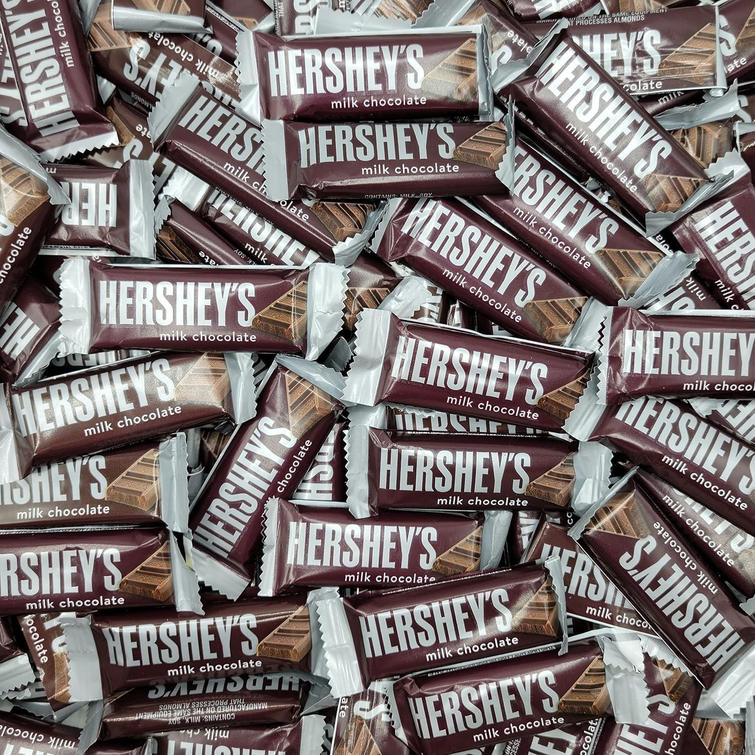 Sweet Savora HERSHEYS Milk Chocolate Snack Size Candy Bars in Bulk (3 Pound)