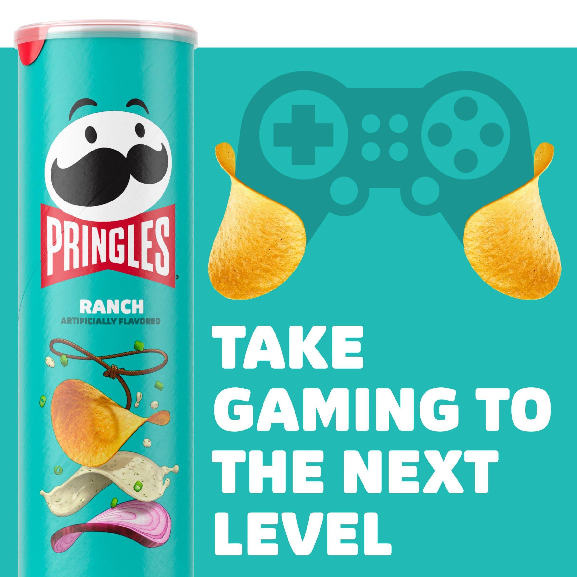 Pringles Pringles Potato Crisps Chips, Lunch Snacks, On-The-Go Snacks, Ranch, 5.5oz Can (1 Can)