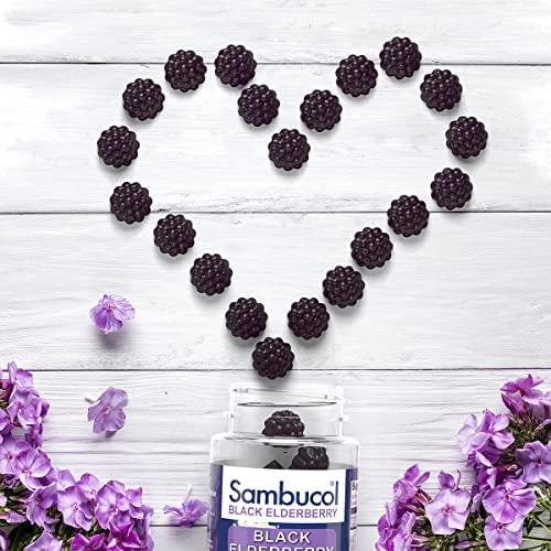 Sambucol Sambucol Black Elderberry Gummies with Vitamin C & Zinc - Sambucus Elderberry Gummies for Immune Support, High Antioxidants, Gluten Free, Vegan, Elderberry with Zinc & Vitamin C - 30 Count, 2 Pack
