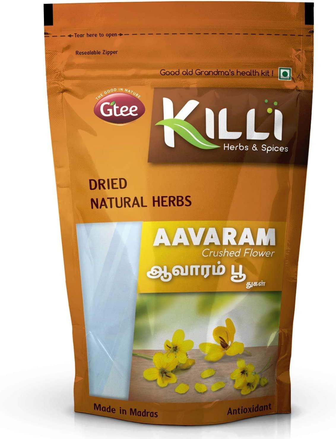 QURA QURA Avarampoo | Tarwar | Aavaram | Senna auriculata | Tangedu Flower Crushed, 100g