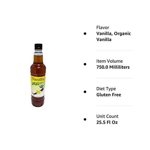 Joe's Syrup Joe’s Syrup Organic Flavored Syrup, Organic Vanilla, 750 ml