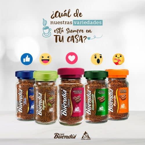 RUUFE Buendia Instant Coffee Amaretto Coffee 100% Colombian Coffee (2.9oz each) Cafe Instantaneo Amareto Cafe Colombiano Colombian Coffee