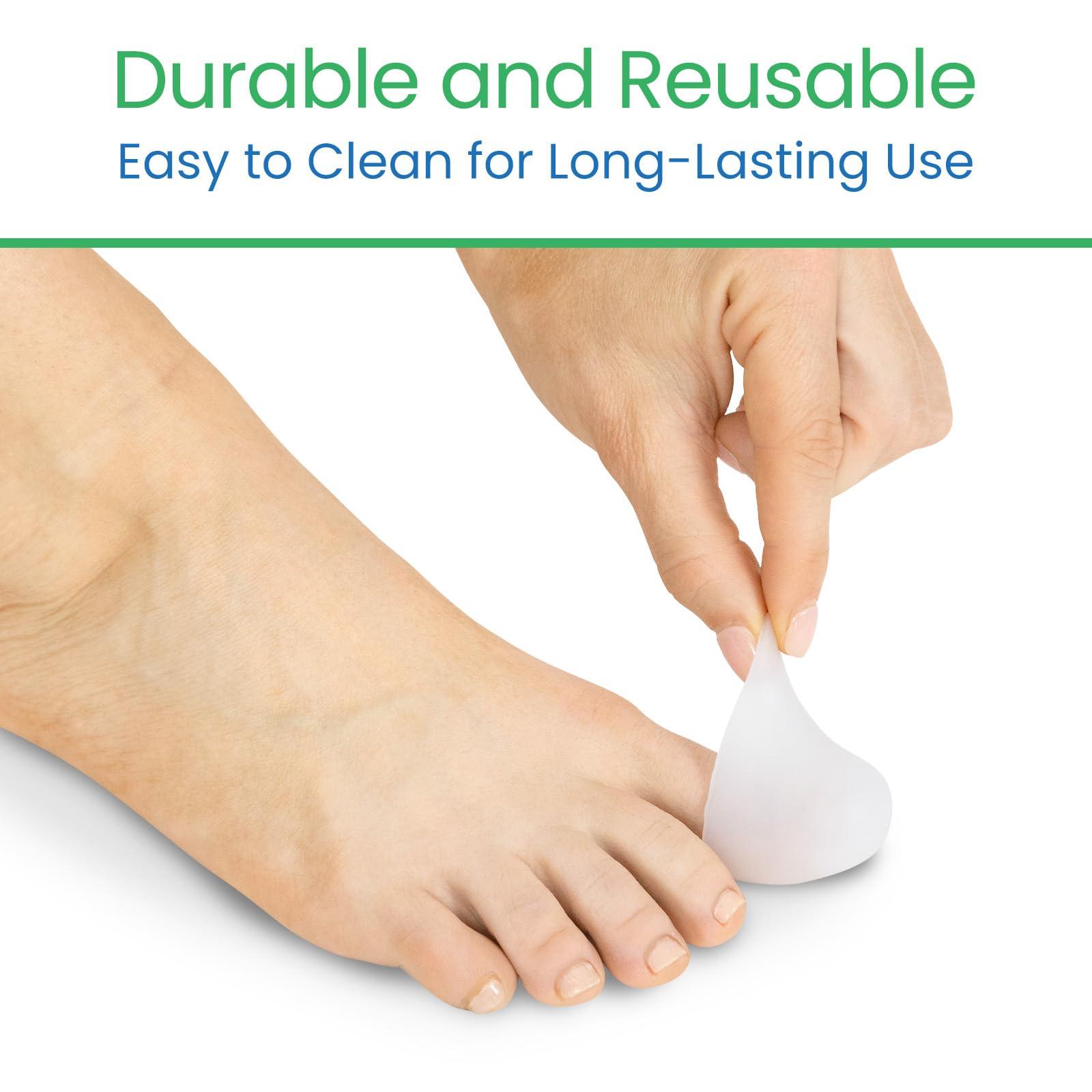 VIVEsole ViveSole Soft Gel Toe Protectors for Men & Women- Toe Caps for Foot Pain Relief - Flexible Cushion Sleeves for for Blisters, Ingrown Toenails, Hammer Toes, Corns, Calluses, Blisters (Variety Pack)