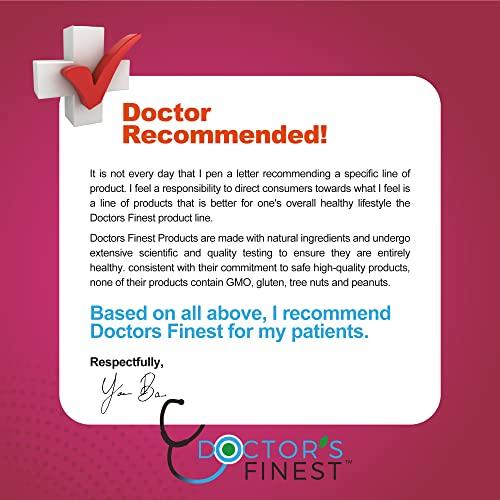 DOCTORS FINEST DOCTORS FINEST Collagen and Biotin 10000mcg Gummies, Vegan, GMO-Free, Gluten Free, Natural Raspberry Flavor Gummy Vitamins, for Hair Growth, Hair Skin and Nails Dietary Supplement, 90 Gummies