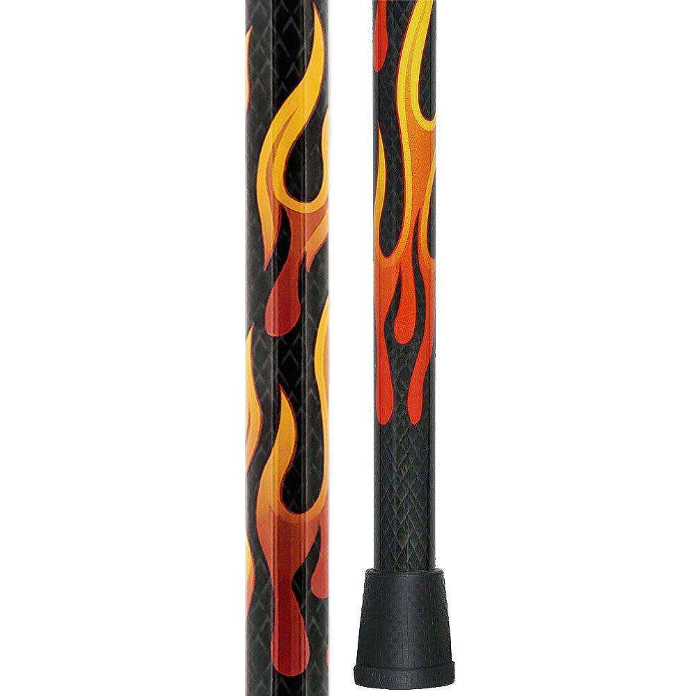Royal RC Canes House Flame Tourist Walking Cane with Carbon Fiber Shaft