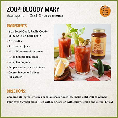 Zoup! Spicy Chicken Bone Broth by Zoup! Keto-Friendly, Non-GMO, Paleo-Friendly Clear Spicy Chicken Bone Broth - Great for Stock, Bouillon, Soup Base or in Gravy - 2-Pack (32 oz)