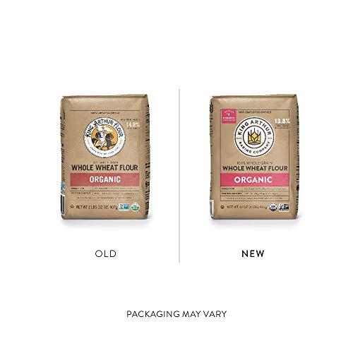 King Arthur King Arthur, 100% Organic Whole Wheat Flour, 100% Whole Grain, Non-GMO Project Verified, 2 Pounds (Pack of 12)