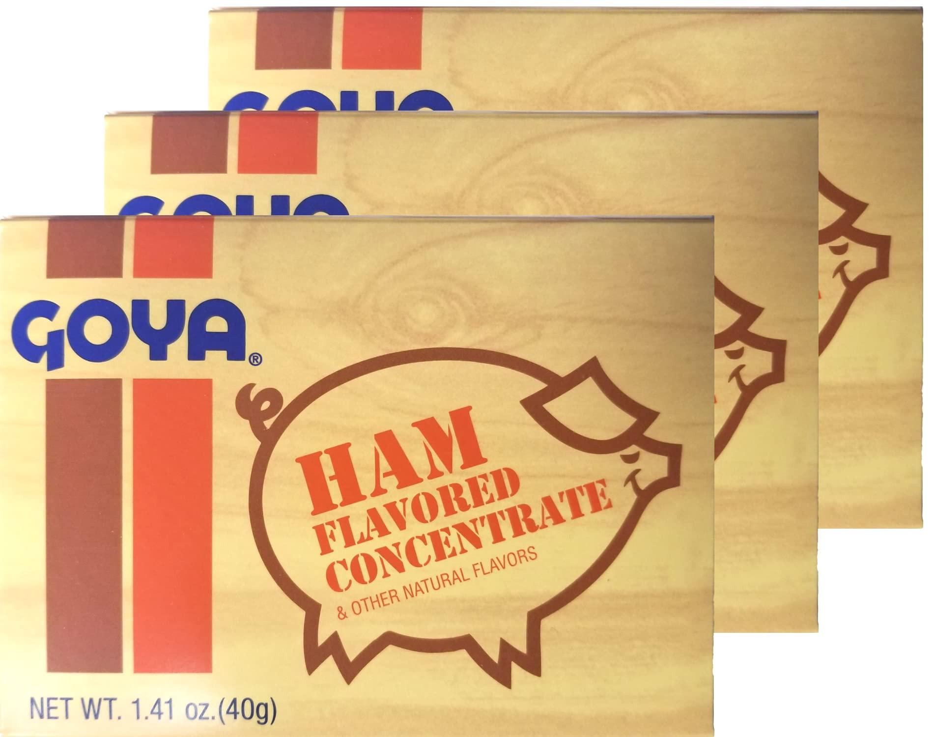 Goya Goya Ham Flavored Concentrated Seasoning 1.41oz | Sabor a Jamon (Pack of 03)