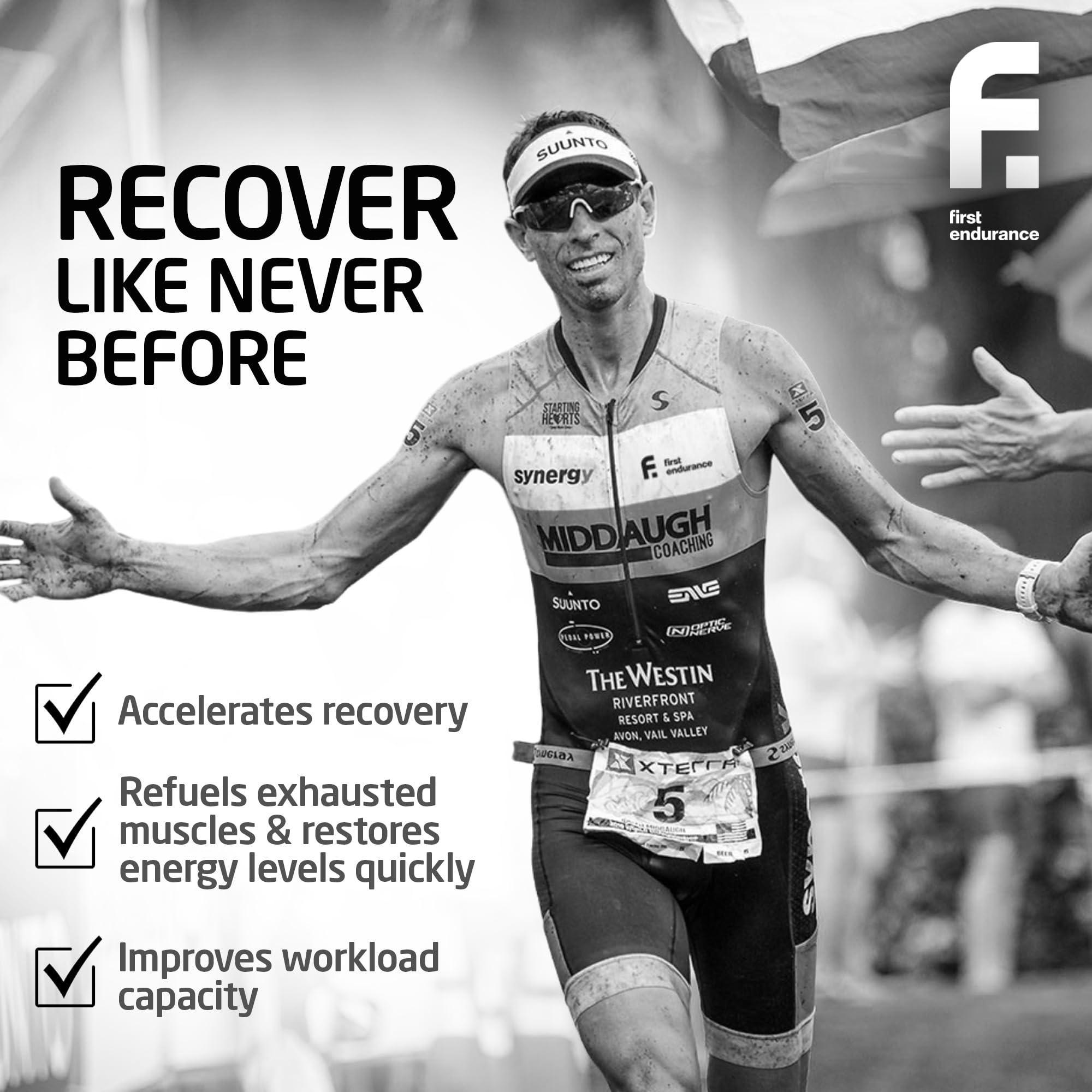FIRST ENDURANCE FIRST ENDURANCE Ultragen Workout Recovery Drink Powder, Protein Mix, Boosts Energy, Accelerates Recovery | Chocolate, 15 Servings