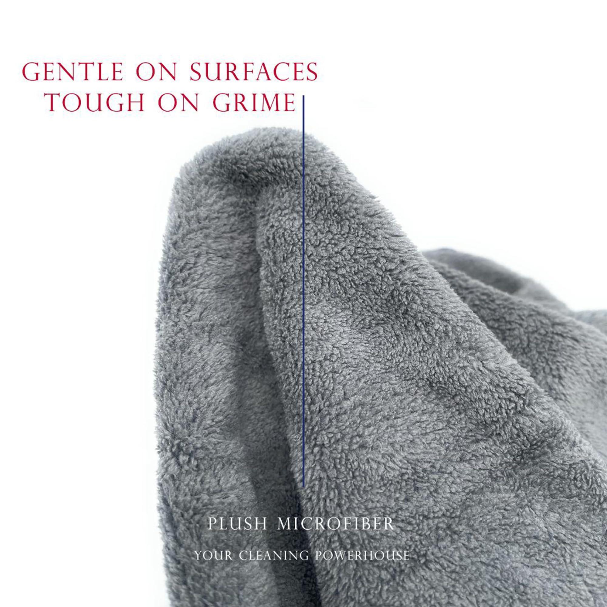 Blue Horizon Blue Horizon Microfiber Cleaning Towels High Plush All Purpose Cleaning Rags 12-Pack 16x16 for Professional Polishing Waxing Removal as Car Auto Detailing Washcloths