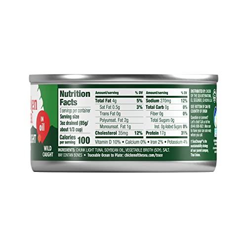 Chicken of the Sea Chicken of the Sea Chunk Light Tuna in Oil, Wild Caught Tuna, 12-Ounce Cans (Pack of 12)