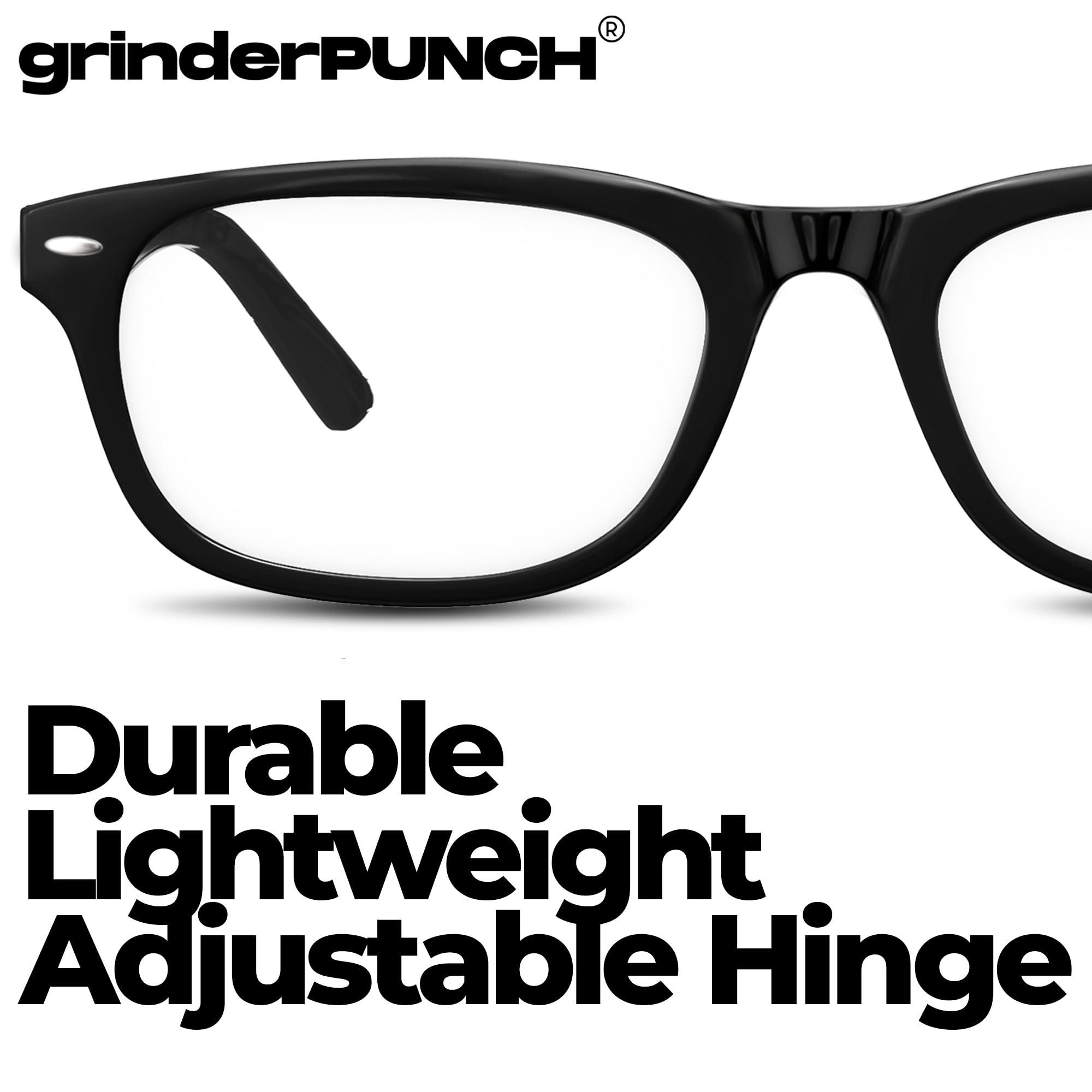 grinderPUNCH grinderPUNCH High Magnification Power Readers Slim Reading Glasses 4.00-6.00 Black/4.50