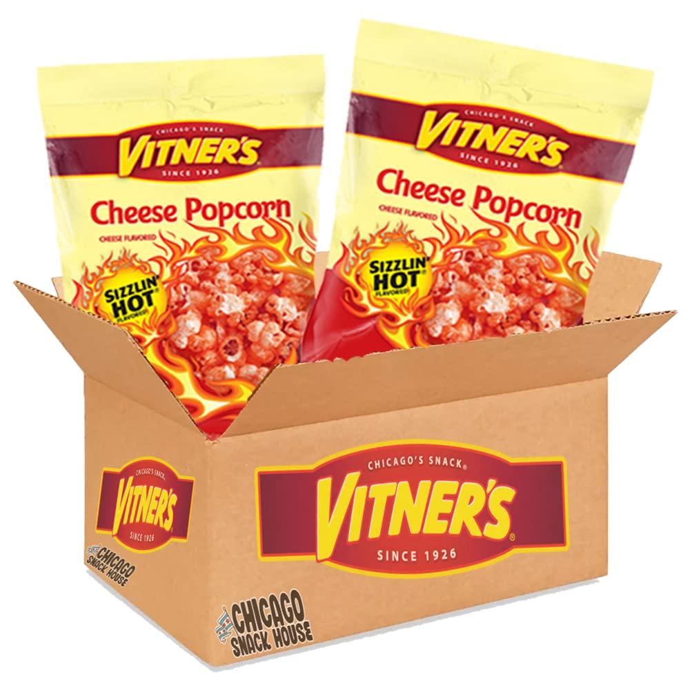 Vitner's Vitner's Sizzlin' Hot Cheese Popcorn - Chicago Snack House - 4 oz. Bags (4)