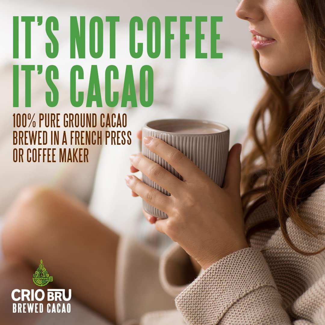 Crio Bru Crio Bru Ghana Light Roast - Coffee Alternative Natural Healthy Drink | 100% Pure Ground Cacao Beans | 99.99% Caffeine Free, Keto, Low Carb, Paleo, Brew And Enjoy Hot or Iced (3 Pound (Pack of 1))