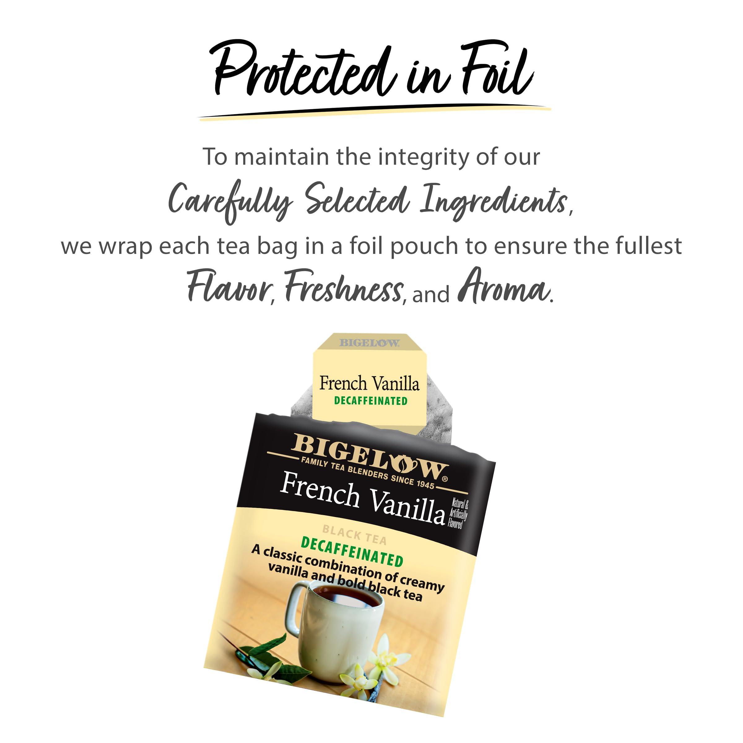 Bigelow Tea Bigelow Tea Decaffeinated French Vanilla Black Tea, Decaf Tea with French Vanilla, 20 Count Box (Pack of 6), 120 Total Tea Bags