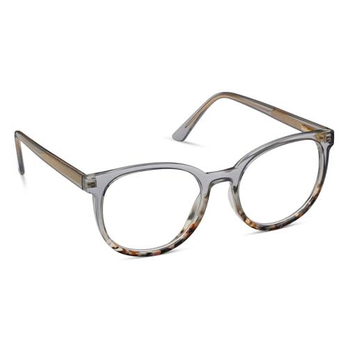 Peepers by PeeperSpecs Peepers by PeeperSpecs Oprah\'s Favorite Women\'s That\'s a Wrap Round Blue Light Blocking Reading Glasses - Smoke +2.25