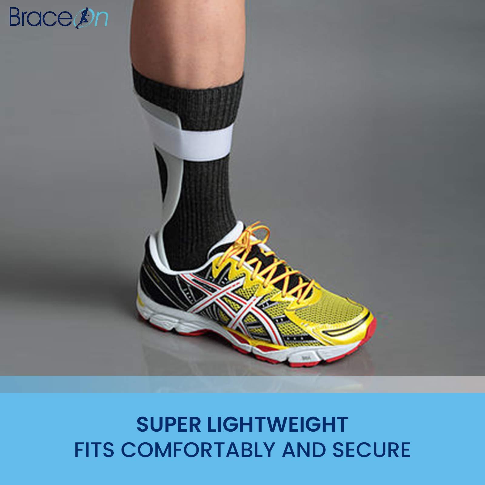 BraceOn BraceOn AFO Foot Drop Brace - Swedish Drop Foot Stabilizer for Walking and Exercise, Drop Foot Braces for Women, AFO Brace and Foot Drop Braces, Foot Boot for Injured Foot, Women, Right