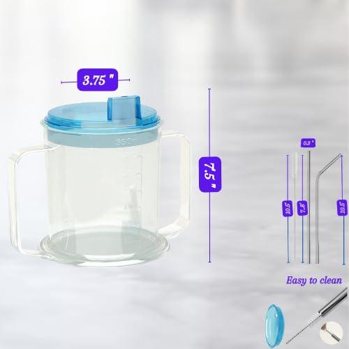 ADAPTIVE UTENSILS ADAPTIVE UTENSILS Set Integral adult sippy cup,adult sippy cups spill proof,sippy cup with straw spill proof,equipment for disabled adults,scoop dish