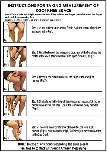 KGOI KGOI ELITE Knee Support Brace, Flexible, Adjustable with Stainless-Steel Gear Hinges for Ligament, Sports Injuries, Arthritis, Pain Relief, for Men and Women, Orange, Size 10