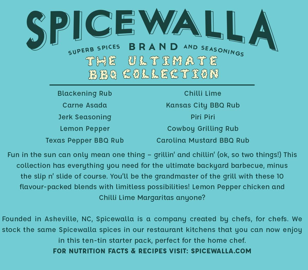 SPICEWALLA Ultimate Backyard BBQ Rub 6 Pack Gift Collection