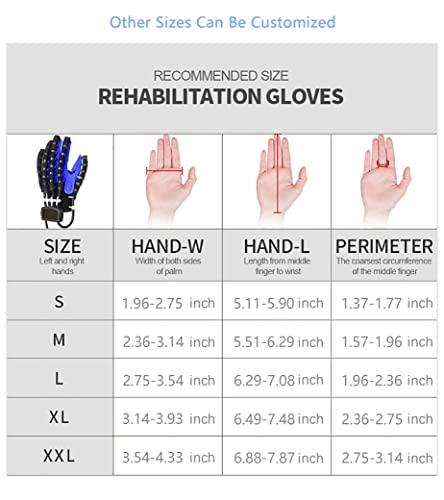 GXXZDN Rehabilitation Robot Gloves Upgrade Hemiplegia Hand Stroke Recovery Equipment with USB Chargeable and Strength Adjustment,Finger Hand Exercise Recovery Equipment (Left Hand S)