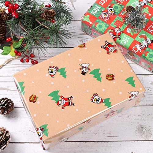TOYANDONA TOYANDONA Christmas Cellophane Wrap Roll, 2.5 Mil Thickness Clear Cellophane Wrap Christmas Cellophane Wrapping Paper for Arts Crafts Baskets (30mx40cm)