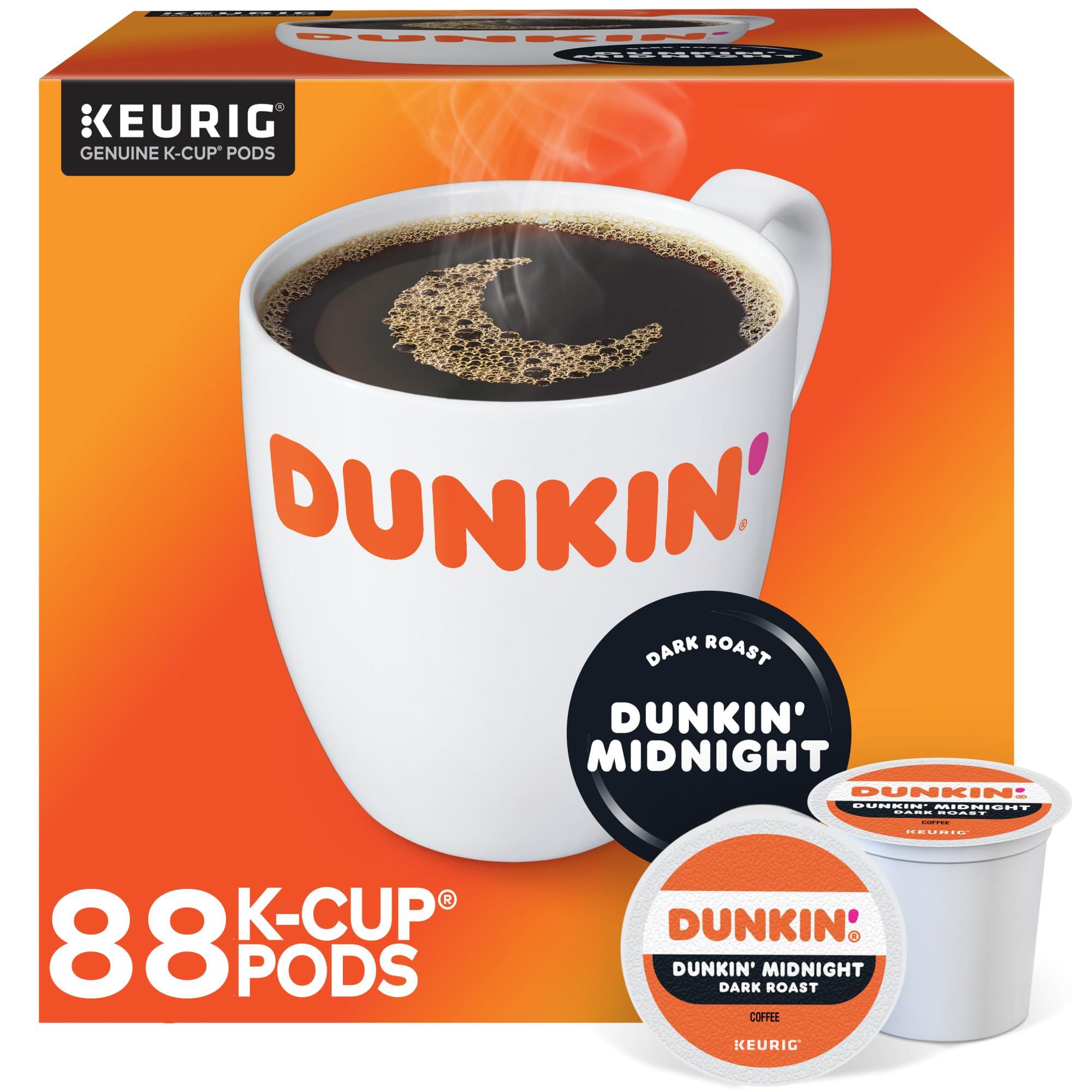 Dunkin' Donuts Dunkin' Donuts® Single-Serve Coffee K-Cup® Pods, Dark Roast, Case Of 88 K-Cup Pods