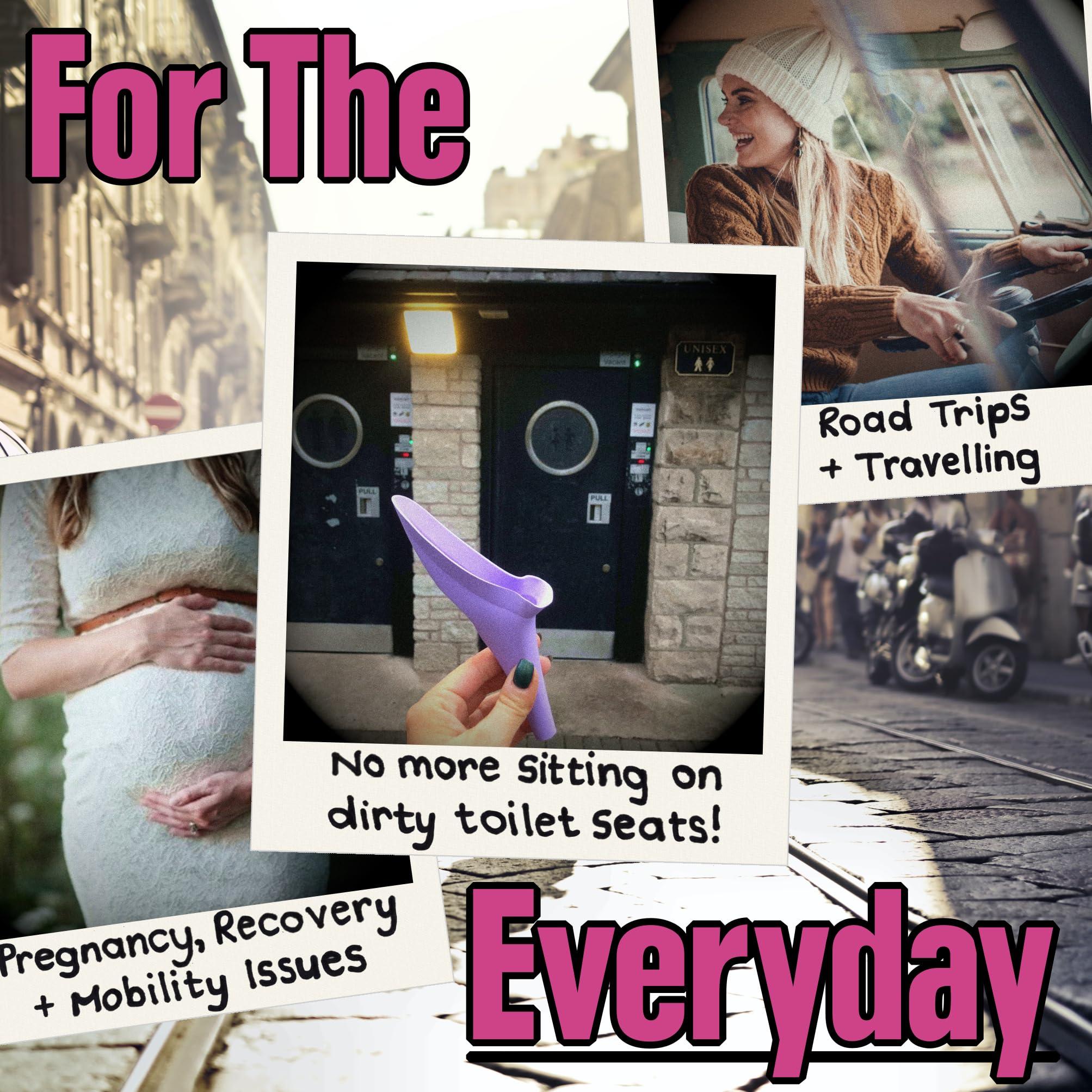 SHEWEE SHEWEE Flexi + Case Reusable Pee Funnel Flexible, Larger Version of The Original Female Urinal Since 1999! Quickly, Easily and Discreetly, Wee Standing Up. Comes with Pipe and Case Aqua