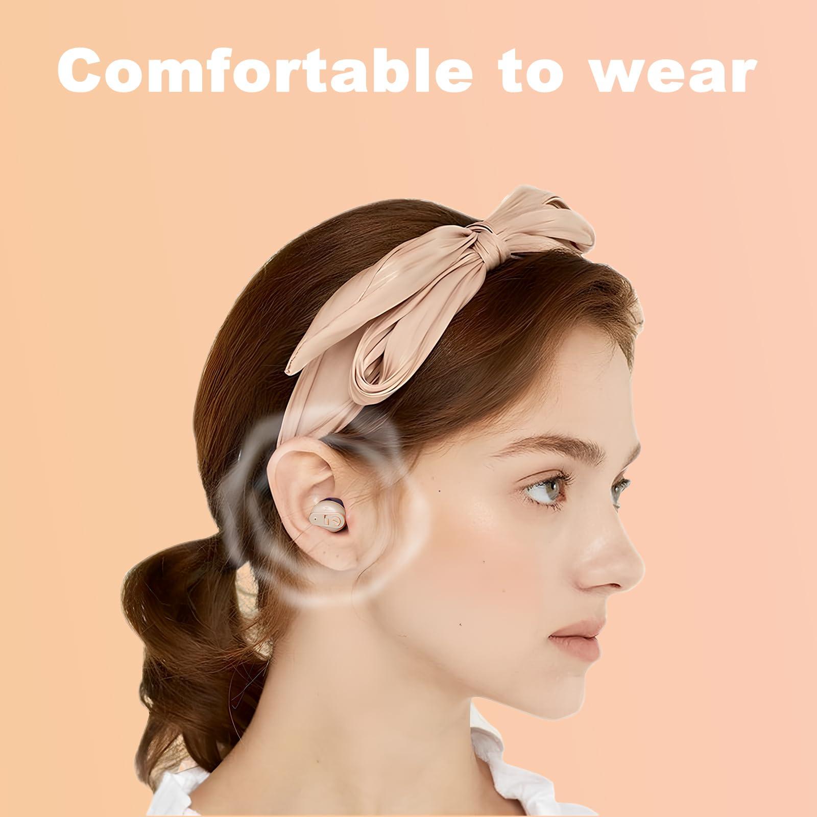 Tobocala Hearing Aids, Hearing Aids for Seniors Hearing Amplifier with Noise Cancelling, Mini Invisible OTC Hearing Aid for Adults Hearing Loss with Rechargeable Charging Case