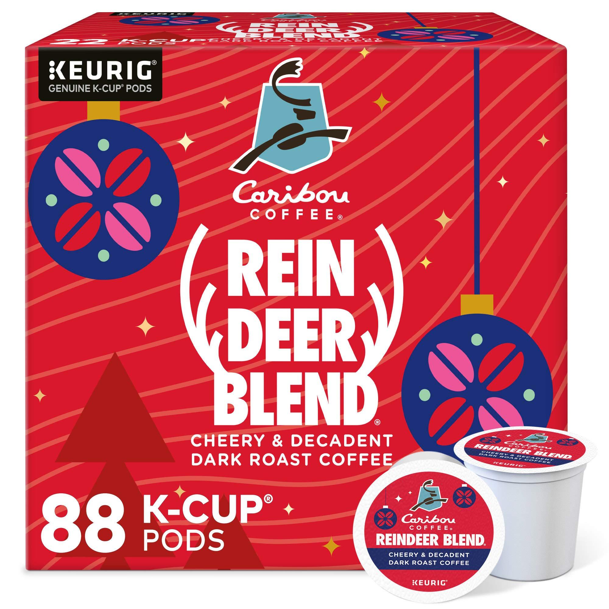 Caribou Coffee Caribou Coffee Reindeer Blend, Single-Serve Keurig K-Cup Pods, Dark Roast Coffee Pods, 88 Count
