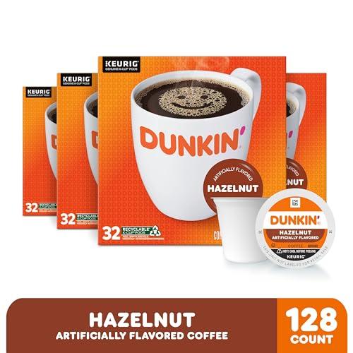 Dunkin\' Dunkin\' Hazelnut Flavored Coffee, 128 Keurig K-Cup Pods