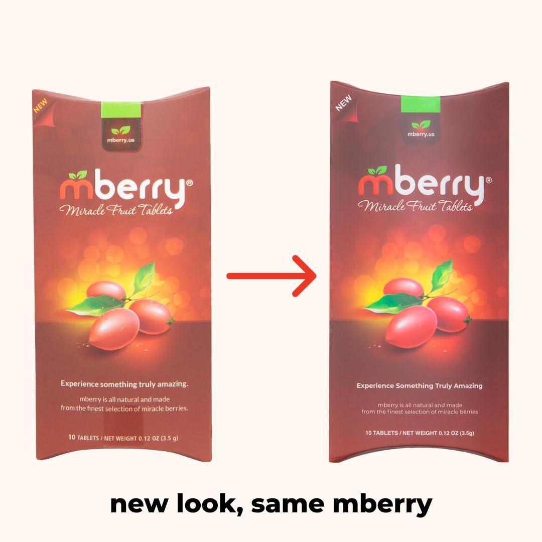 mberry mberry Miracle Berry Tablets, Miracle Fruit Snacks, 10 Count, .12 Ounce, Pack of 1